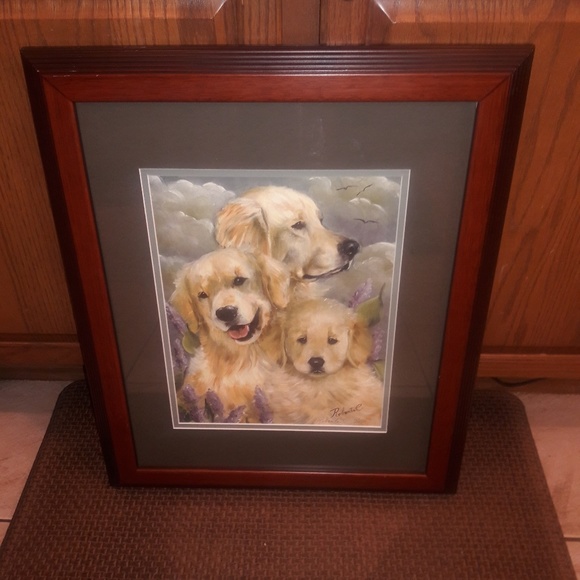 Golden Retriever family dog art original by Robert - Picture 5 of 7